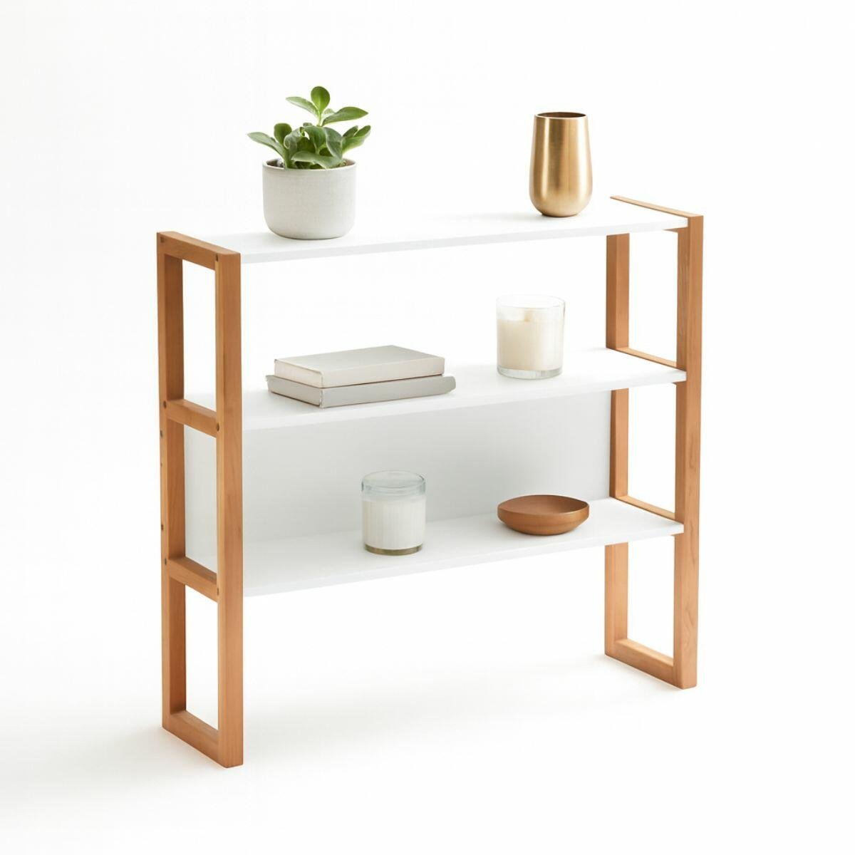 Estante multiuso-Recibidor Escandinavo 3 Niveles